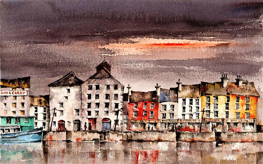 New Ross Sunset. Wexford Painting by Val Byrne