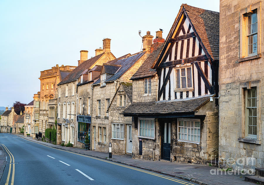 New Street in Painswick at Sunrise Photograph by Tim Gainey
