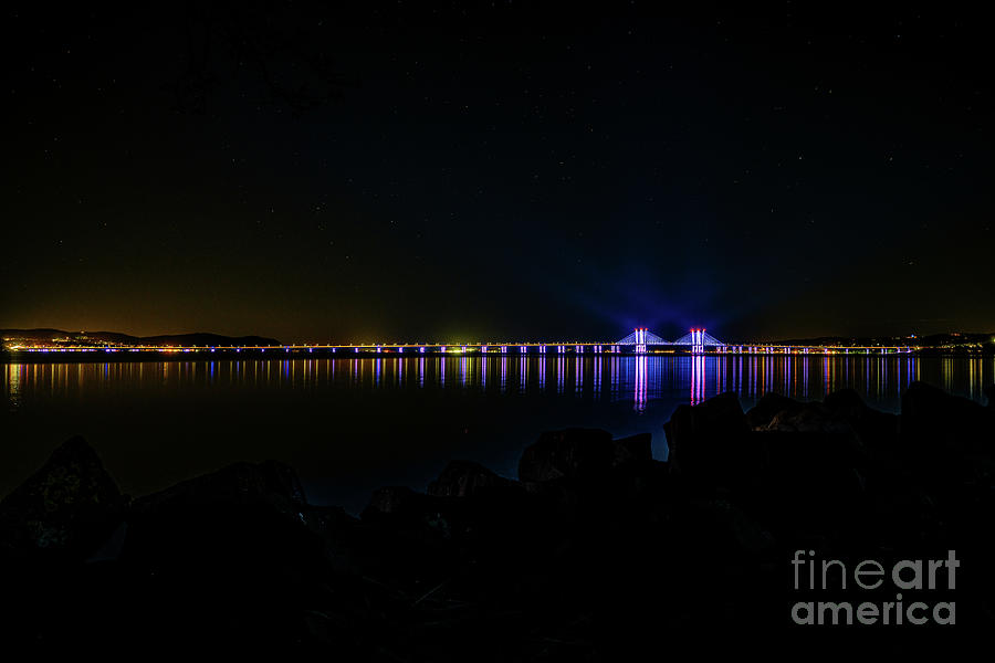 New Tappan Zee Bridge At Night Photograph by Stef Ko