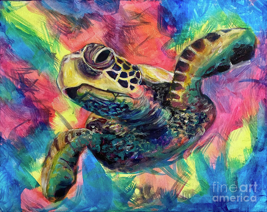 The Cosmic Turtle Painting by Skye Winter - Fine Art America