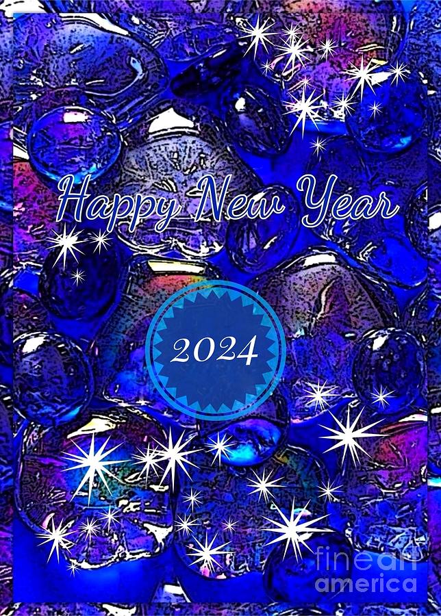 New Year Blue Sparkle Photograph by Joan-Violet Stretch
