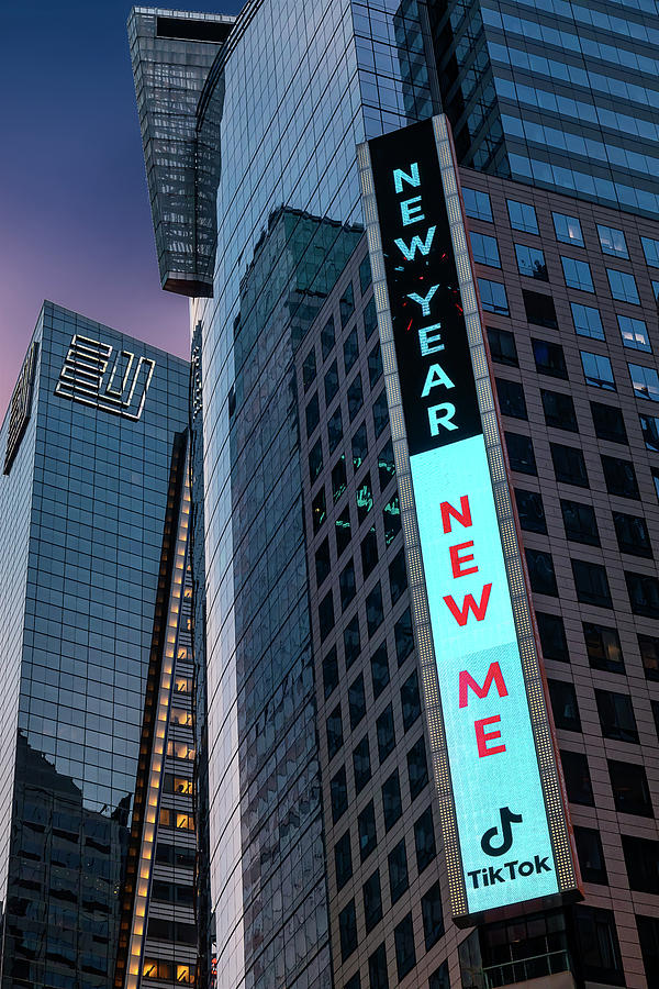 Times Square Photograph - New Year New Me Tik Tok NYC  by Susan Candelario