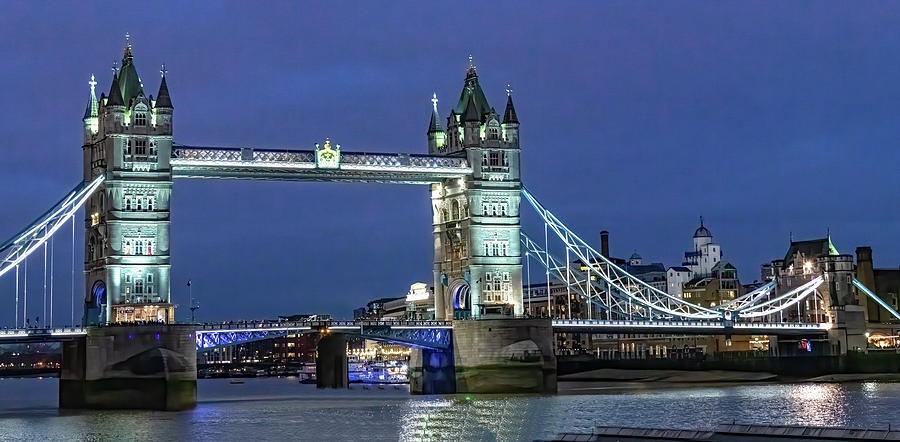 New Years Eve at Tower Bridge Photograph by Marcy Wielfaert