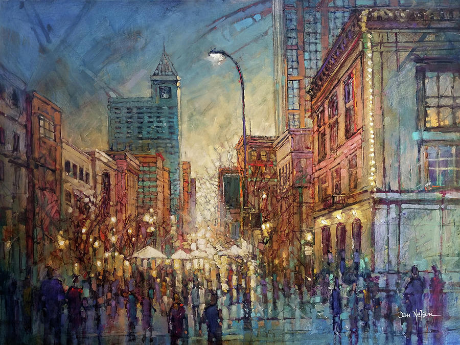 New Years Eve Color Painting by Dan Nelson
