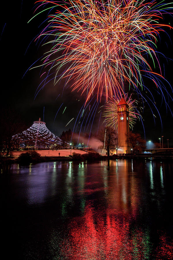 New Years Eve in Spokane Photograph by James Richman