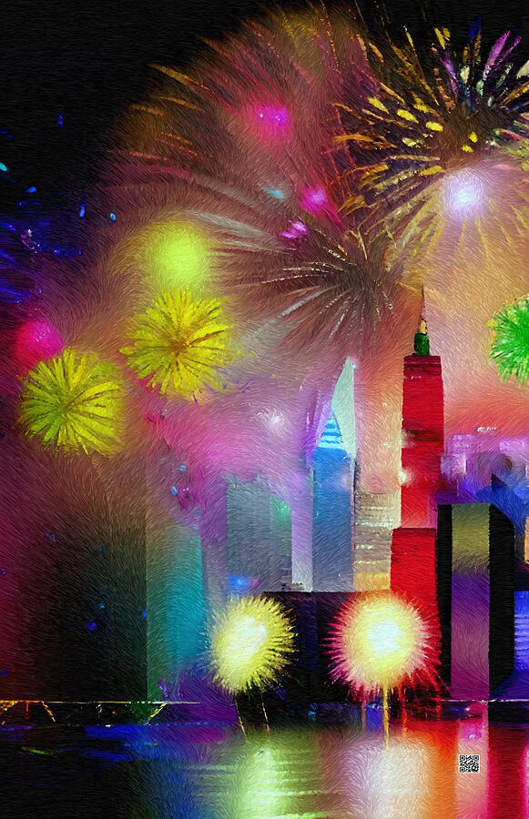 New Years Eve in Times Square New York Digital Art by Rafael Salazar