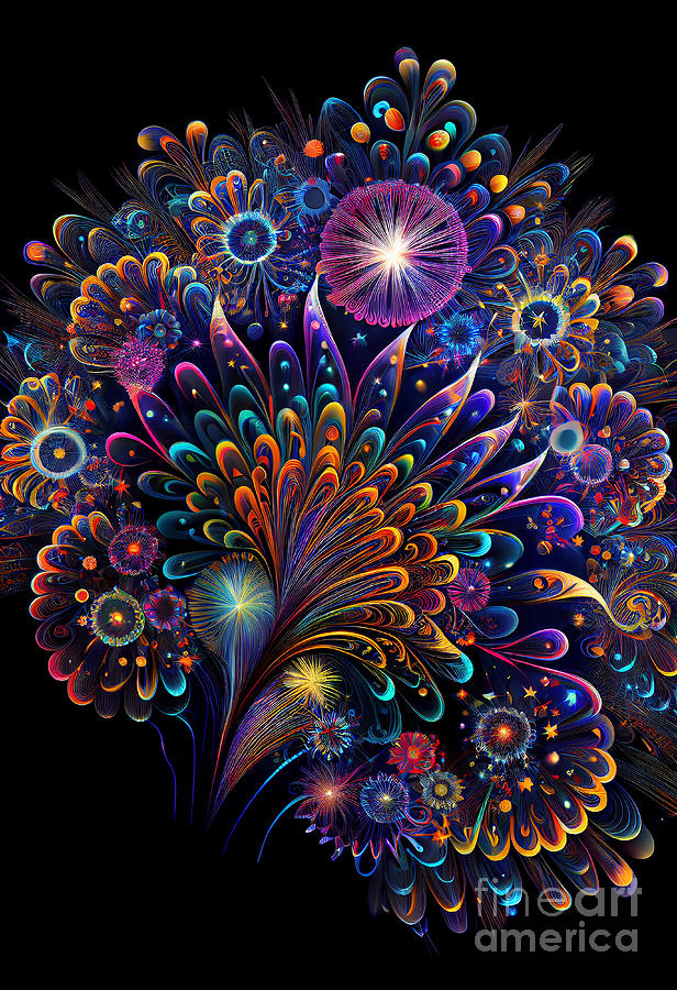 Series Digital Art - Fireworks magic #5 by Sabantha