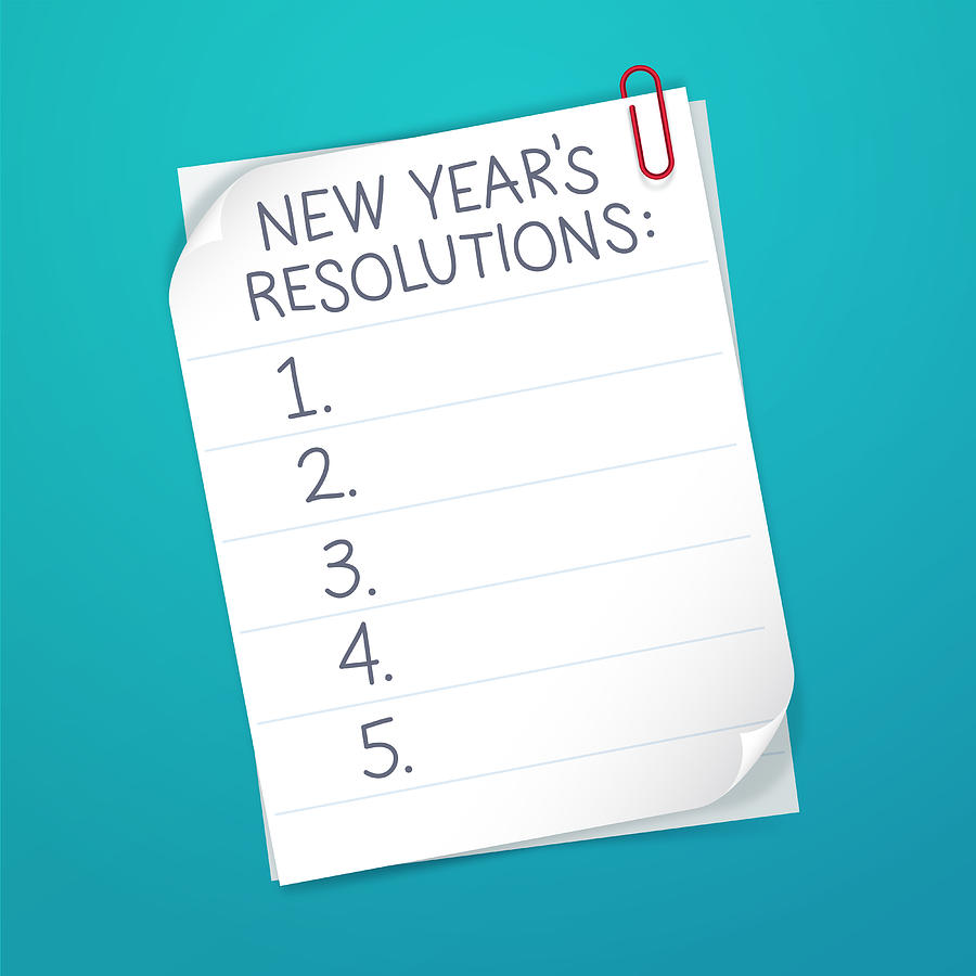 New Years Resolution List Drawing by Filo