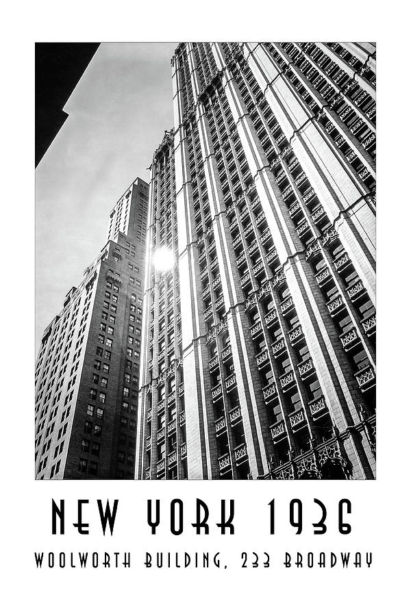 New York 1936 - Woolworth Building, 233 Broadway Photograph by Historic ...