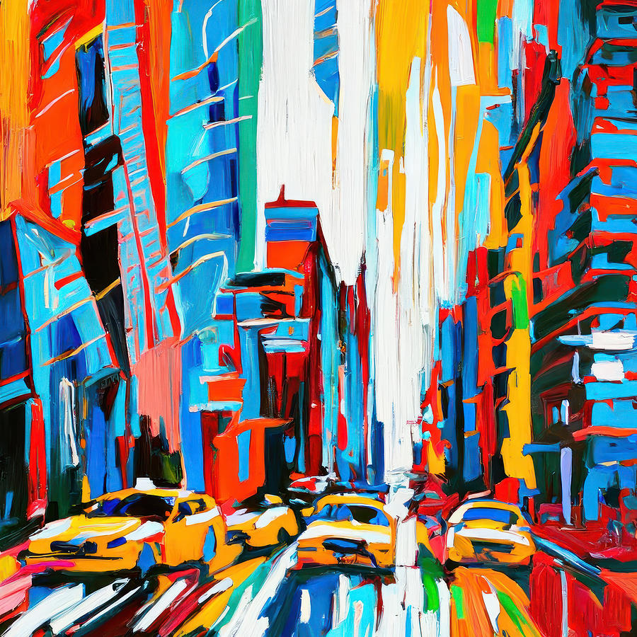 New York abstract painting 2 Digital Art by Yury Malkov - Fine Art America