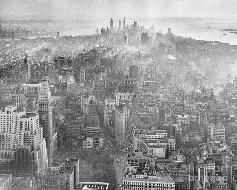 New York - Aerial View Of Lower Manhattan, 1952 Photograph by Angelo Rizzuto