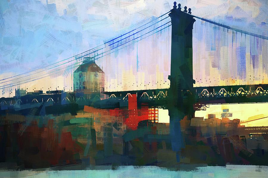 New York Bridge Abstract by Alice Gipson New York Bridge Abstract by Alice Gipson