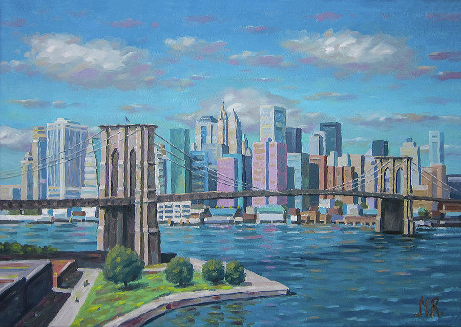 New York City Painting - New York Brooklyn Bridge by Renato Maltasic