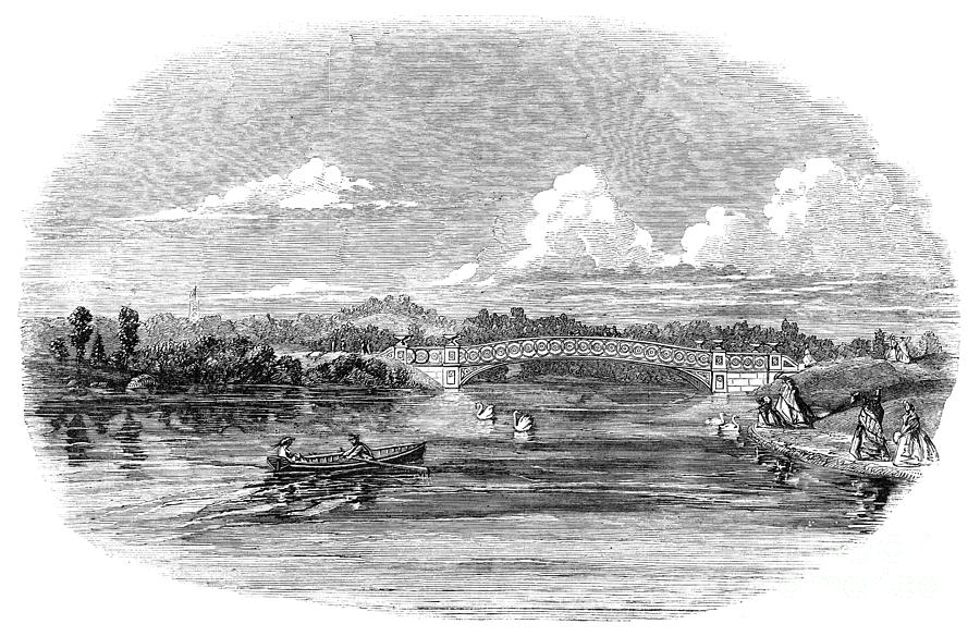 New York Central Park, 1860 Drawing by Granger