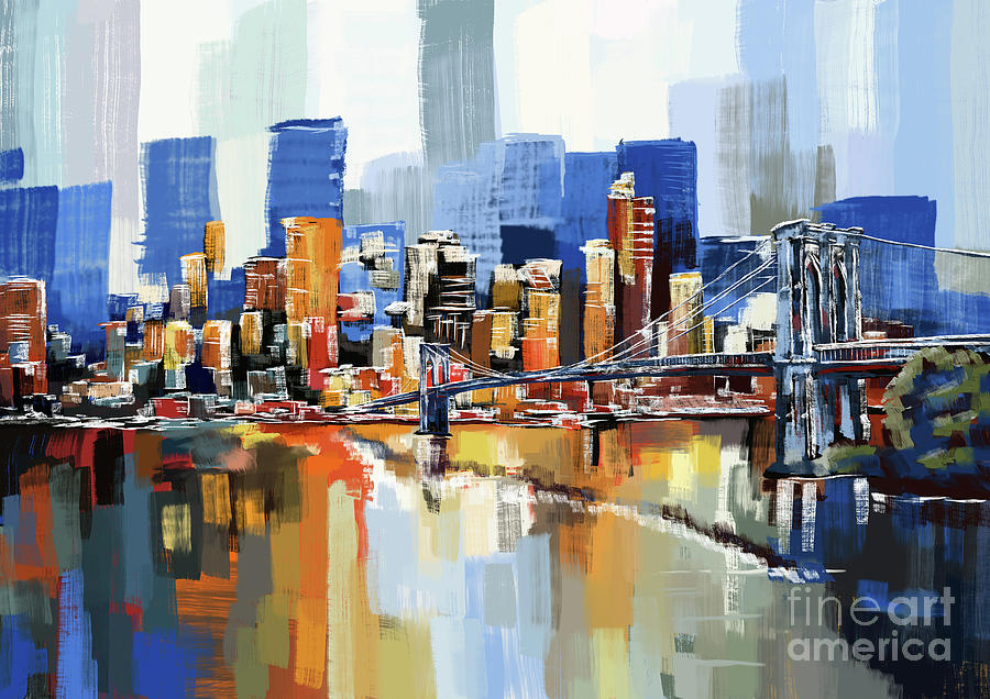 New York City 03 Painting by Tim Gilliland