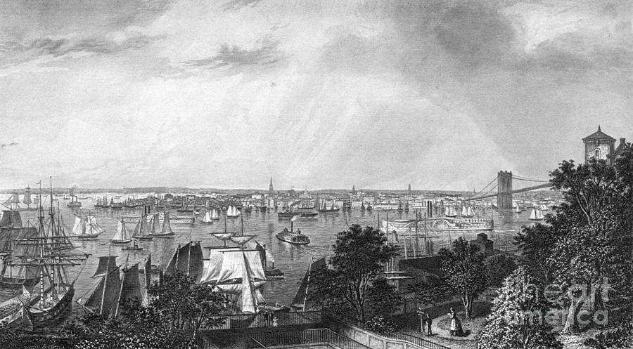 New York City, 1874 Drawing by Warren and Hall