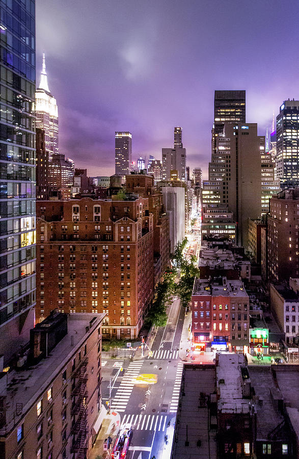 Architecture Photograph - New York City At Night From The Rooftops by Nicklas Gustafsson
