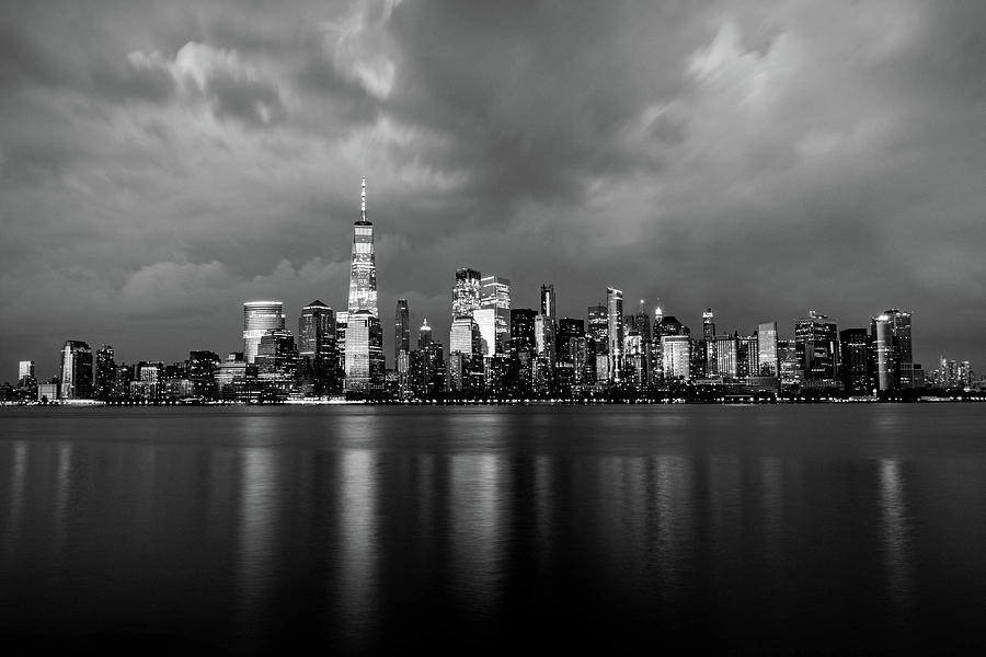 New York City Photograph - New York City Awakens Black and White by Kristia Adams