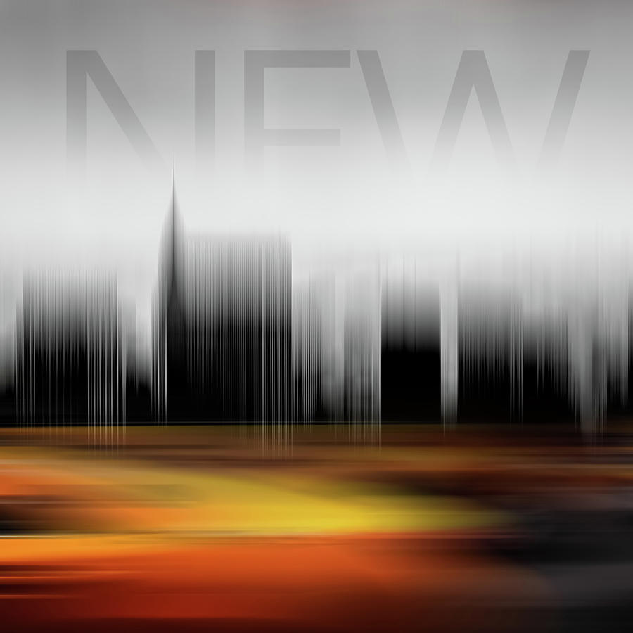 New York City Cabs Abstract Triptych_1 Photograph by Az Jackson