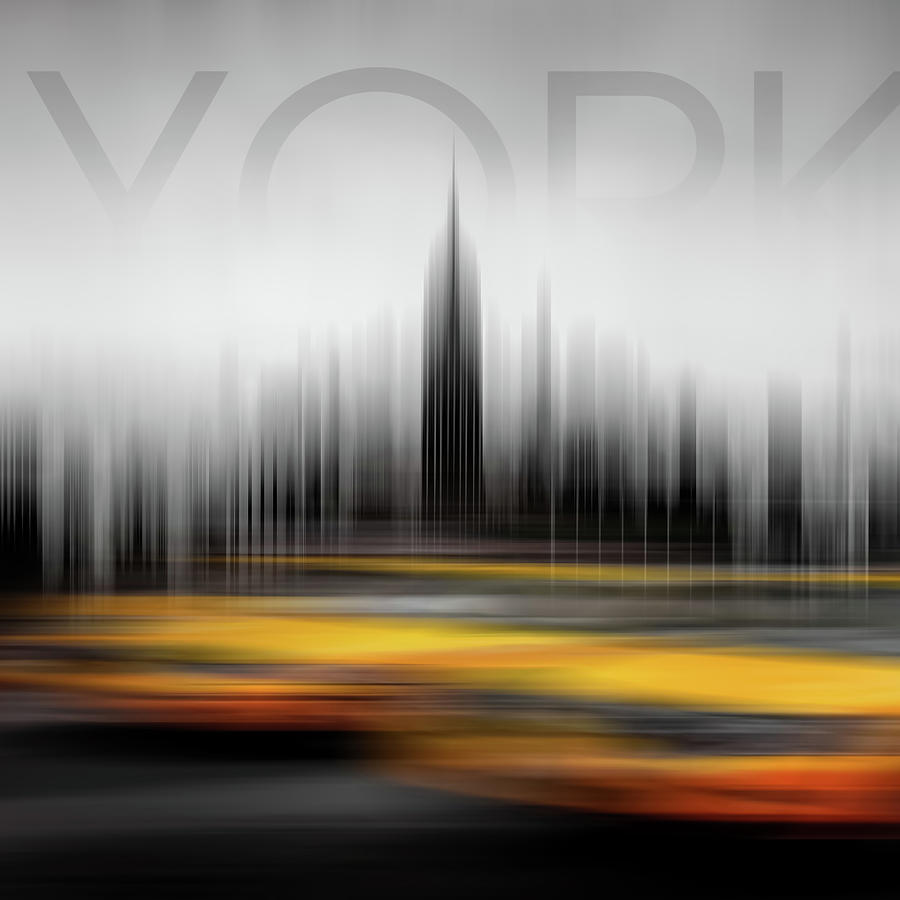 New York City Cabs Abstract Triptych_2 Photograph by Az Jackson