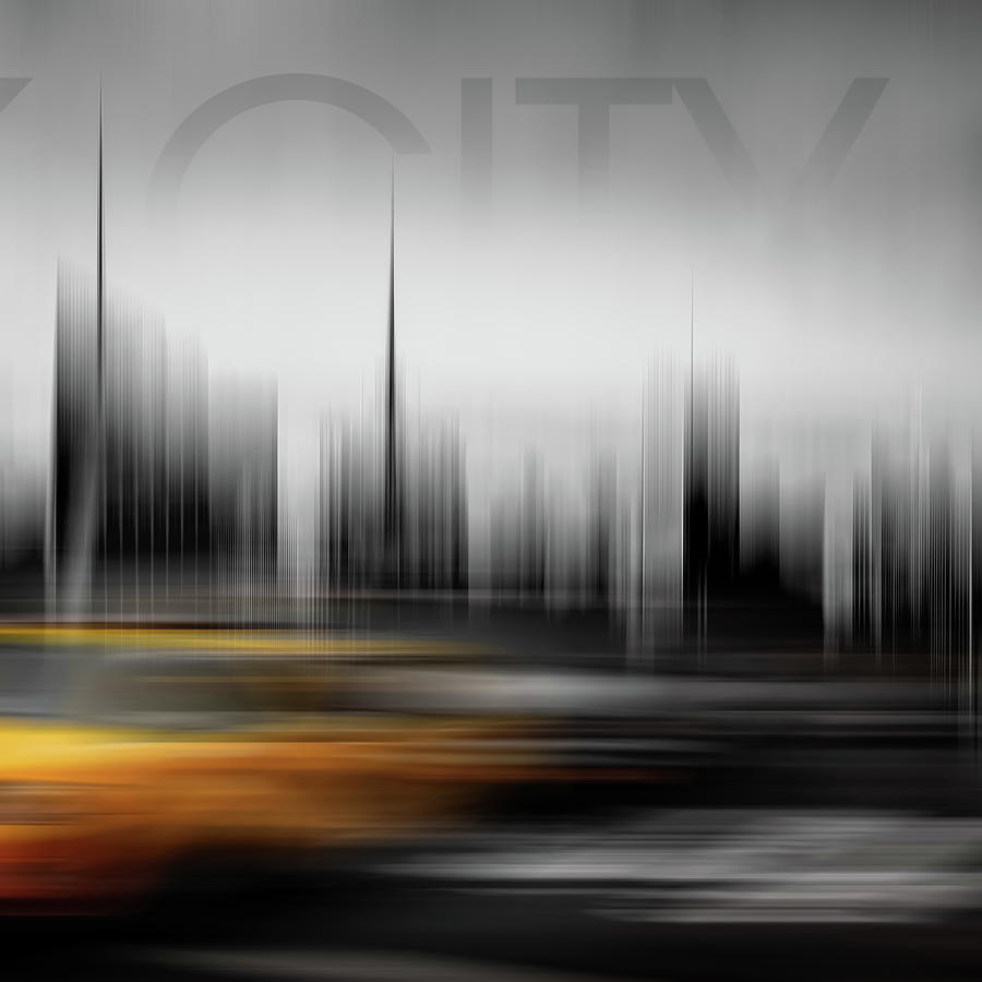 New York City Cabs Abstract Triptych_3 Photograph by Az Jackson