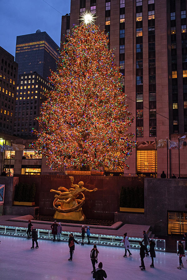 New York City Christmas Tree Ice Skating Rink NY Photograph by Toby McGuire