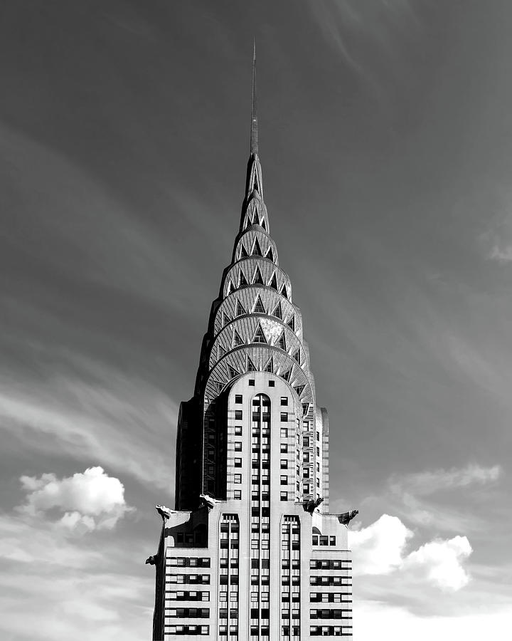 New York City Chrysler Building Black and White Photograph by Christopher Arndt