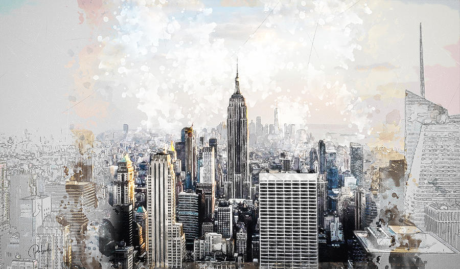 New York City Digital Art by Deborah Pabodie