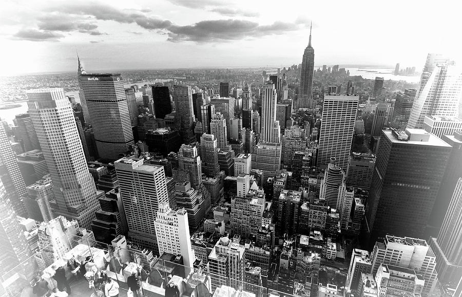 New York City Downtown Manhattan Black and White Photograph by Christopher Arndt