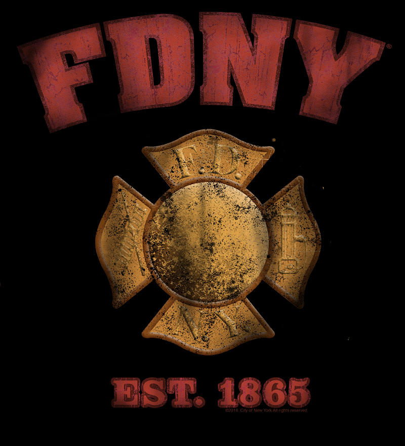 New York City - Fdny Vintage Badge Digital Art by Mitchell Gorczany ...