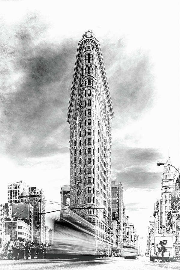 New York City Flatiron Black and White Painting by Christopher Arndt