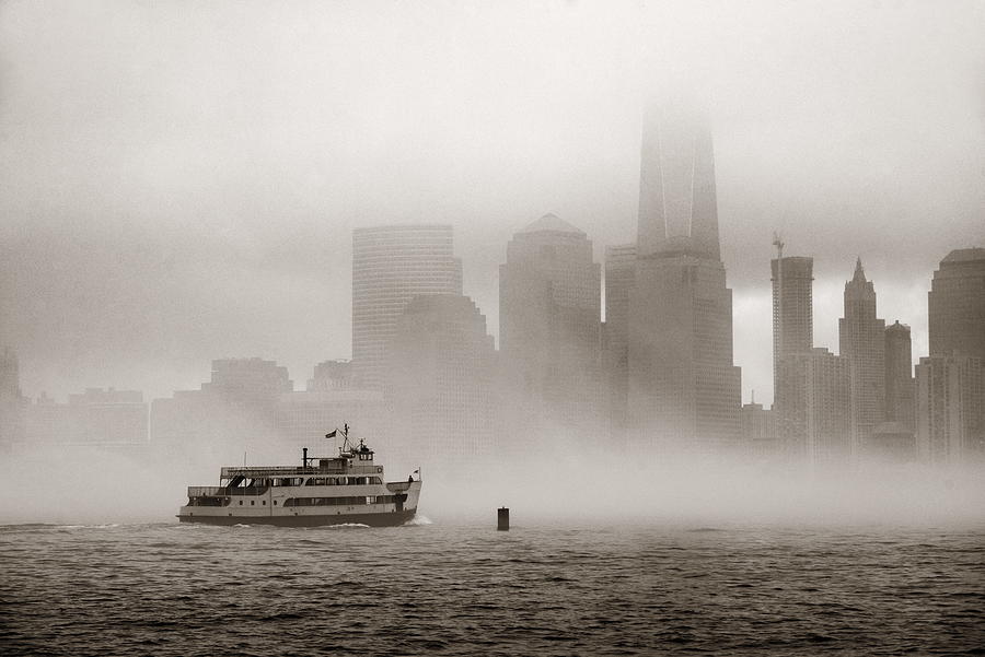 New York City fog Photograph by Songquan Deng