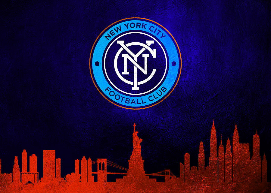 New York City Football Club Skyline Digital Art by AB Concepts