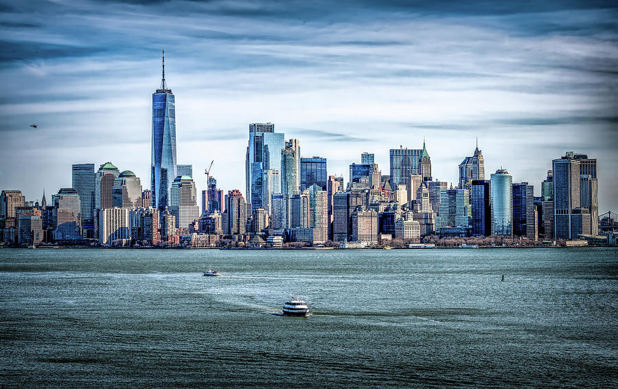 New York City Harbor View Photograph by Marcy Wielfaert