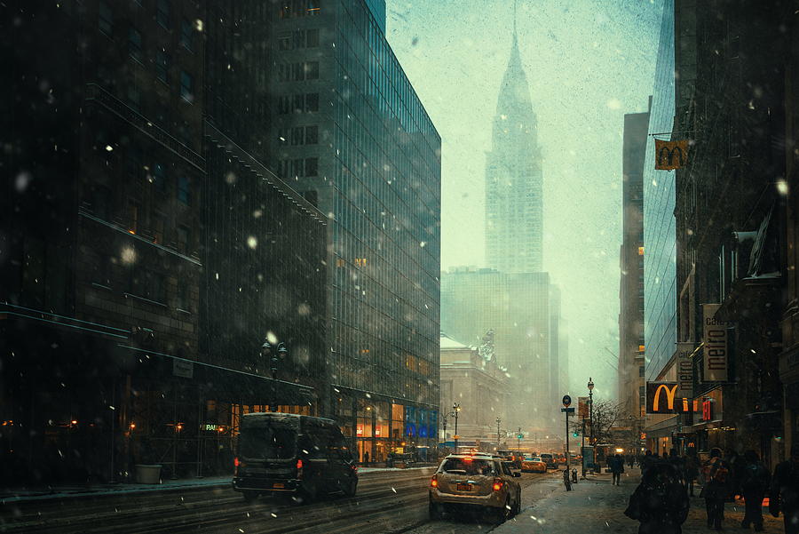 New York City in winter Photograph by Songquan Deng