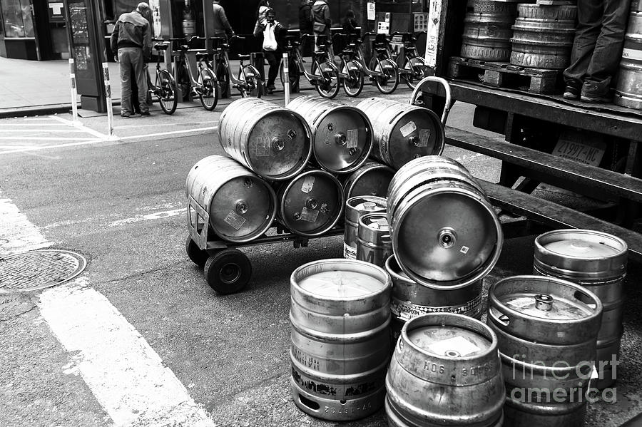 New York City Kegs of Beer Photograph by John Rizzuto