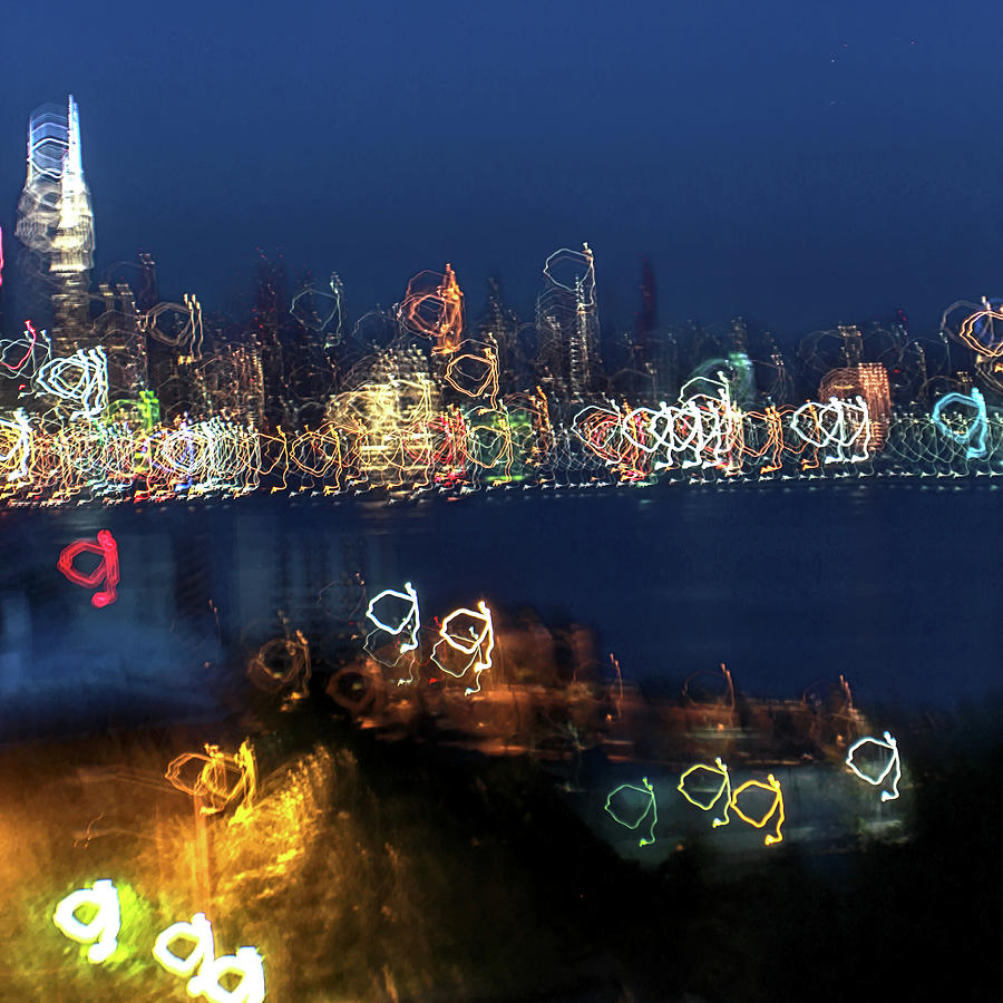 New York City lights from Union city NJ Photograph by Habib Ayat