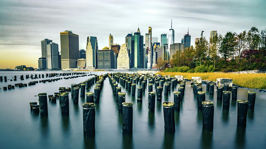 New York City Manhattan downtown skyline Photograph by Alex Grichenko