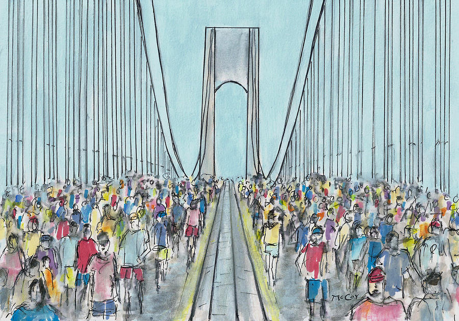 New York City Marathon Painting by K McCoy