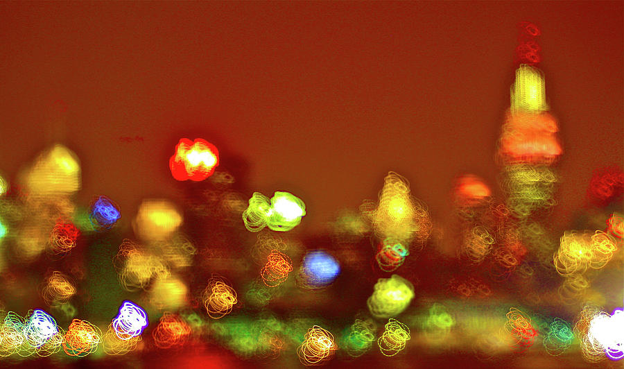 New York City night lights Photograph by Habib Ayat