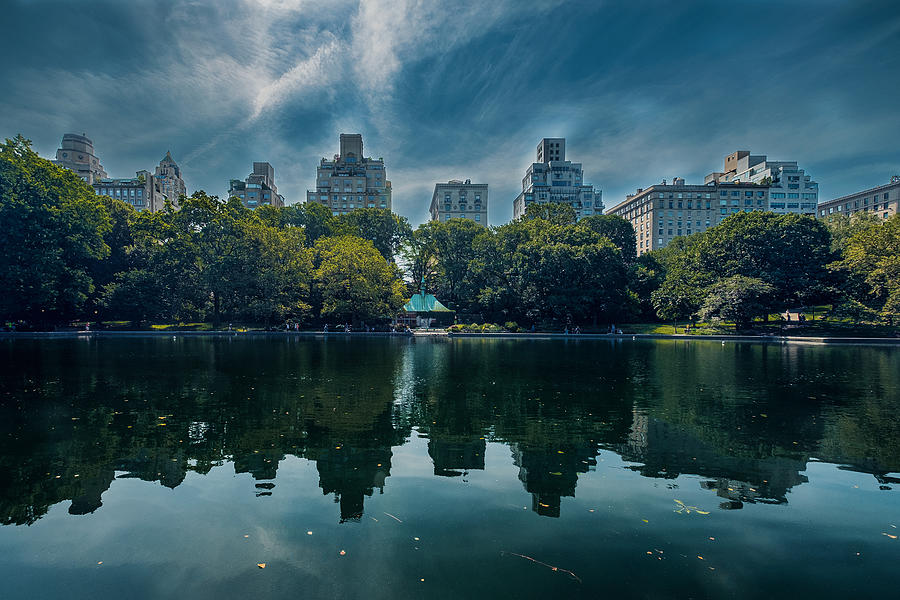 New York City Pond Reflections #2 Photograph by Stuart Litoff
