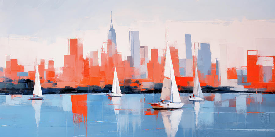 New York City Sailing Digital Art by Imagine ART