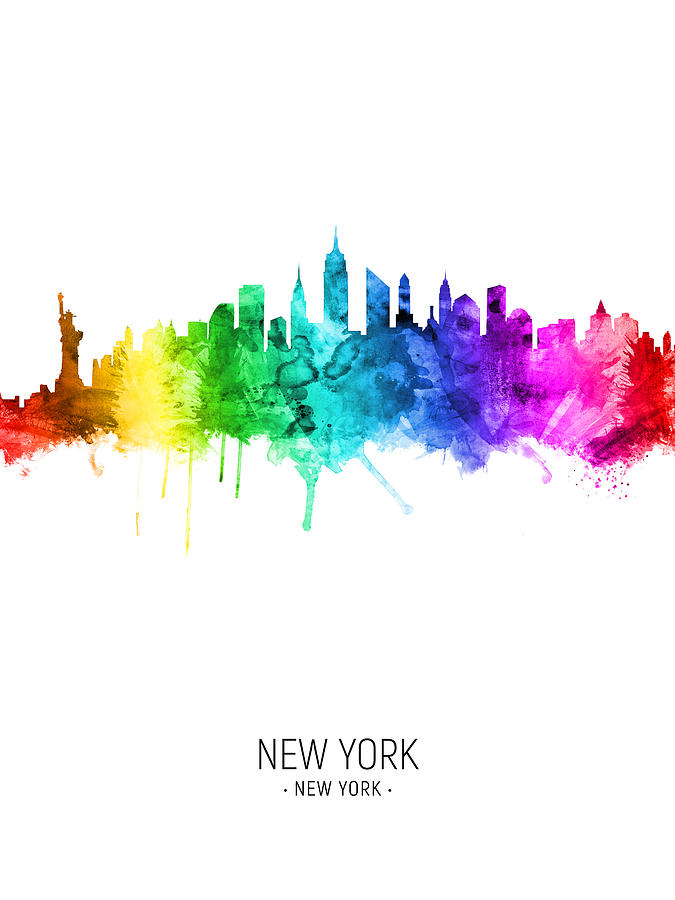 New York City Skyline #38 Digital Art by Michael Tompsett