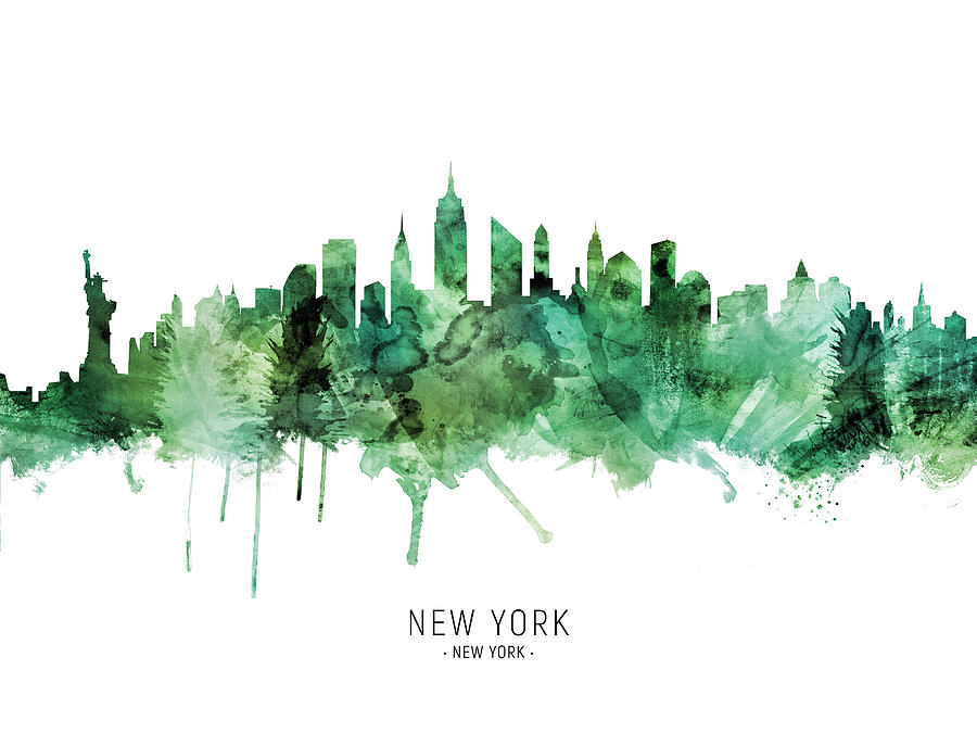 New York City Skyline #40 Digital Art by Michael Tompsett