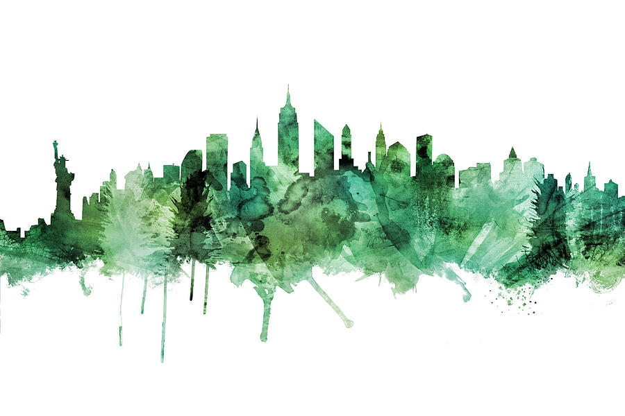 New York City Skyline #41 Digital Art by Michael Tompsett