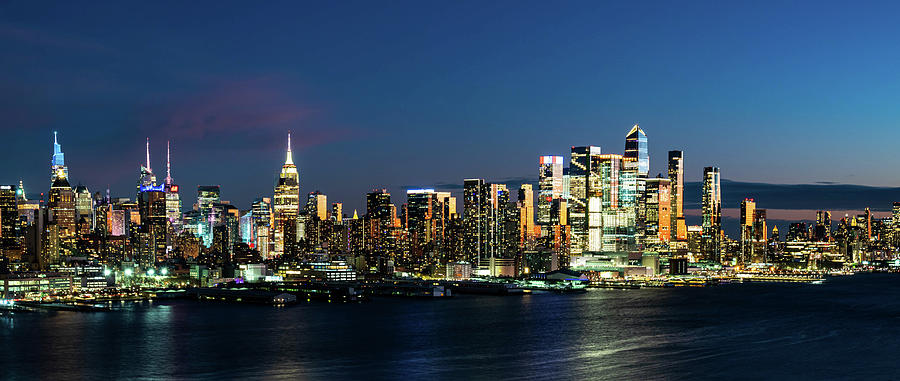 New York City skyline at night, 2023 Photograph by Zina Zinchik
