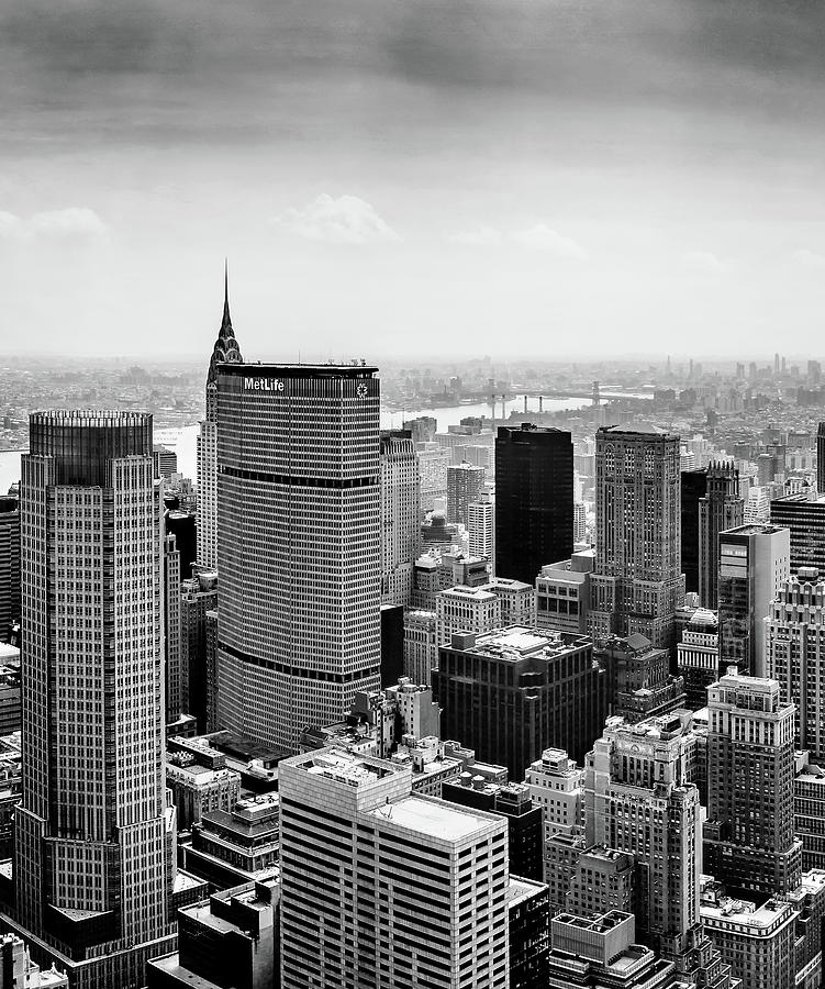 New York City Skyline Bw Triptych_1 Photograph