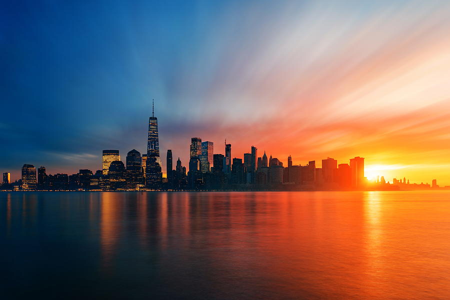 New York City skyline day and night Photograph by Songquan Deng