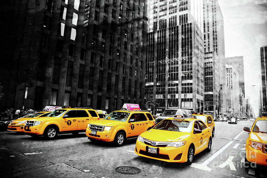 New York City Street Cabs Photograph by Doc Braham
