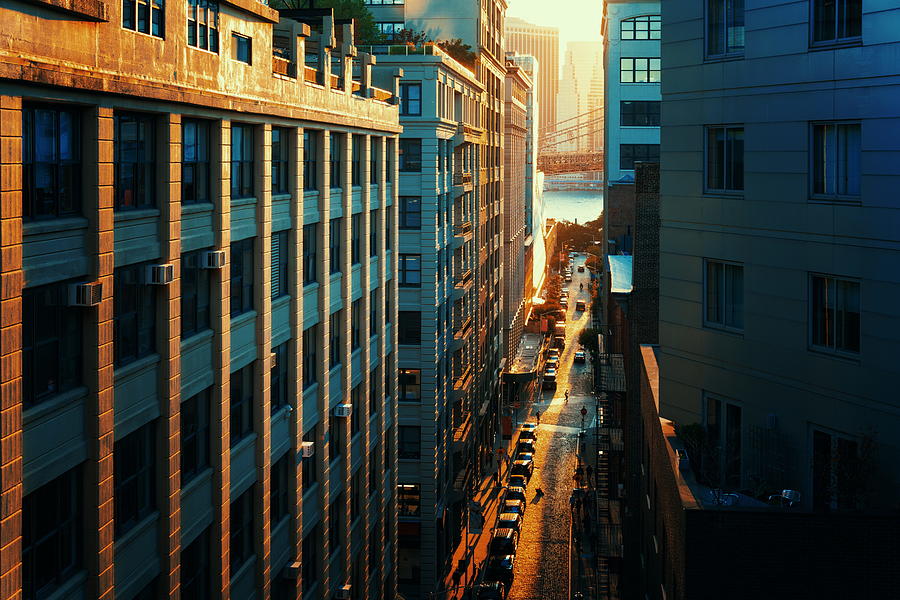 New York City street sunset Photograph by Songquan Deng